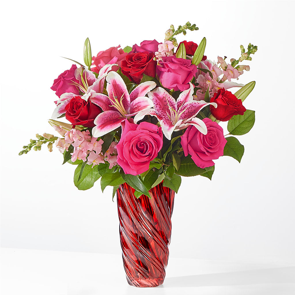Always You Bouquet with Luxe Swirl Vase – Bloom Studio Llc, Indianapolis IN