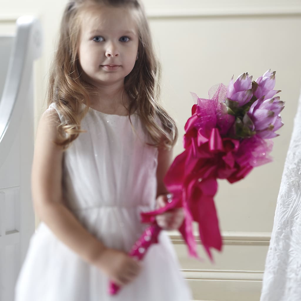 Sparkle Pink Flower Girl Bouquet – Bloom Studio Llc, Indianapolis IN