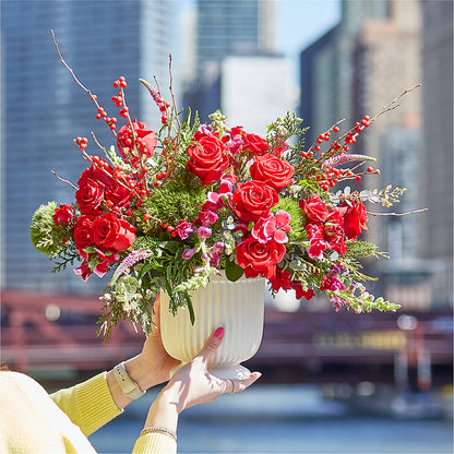 Big Red Bow Bouquet –  Bloom Studio Llc, Indianapolis IN