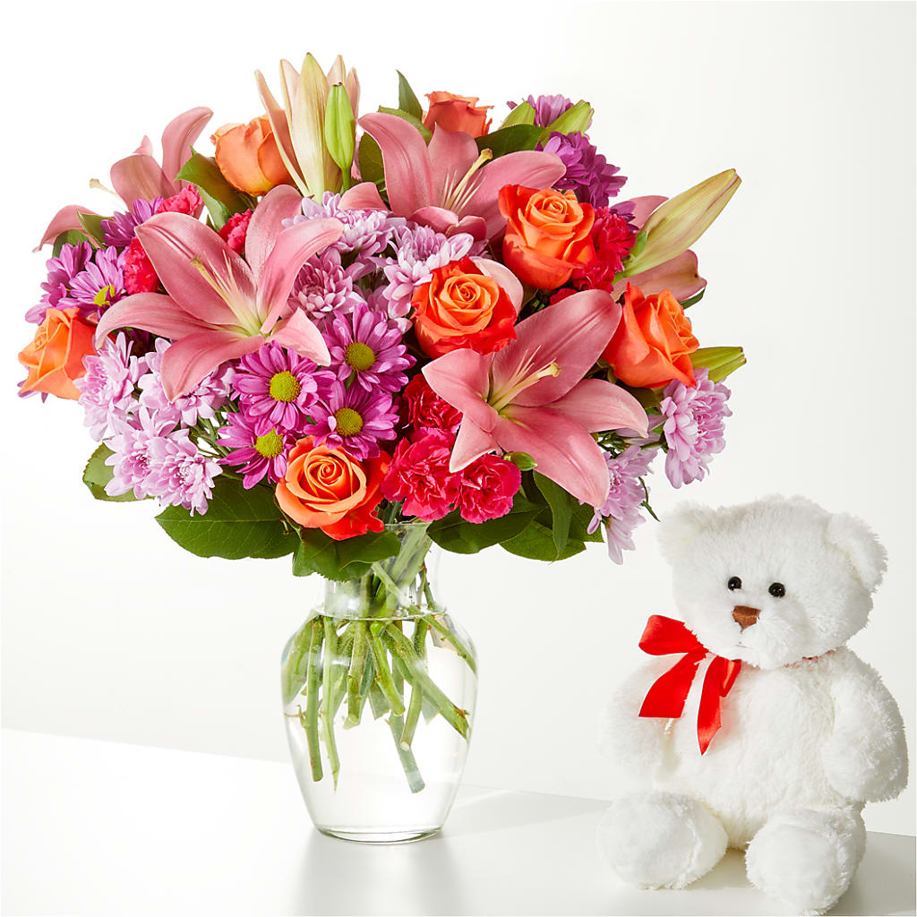 One and Only Bouquet and Bear Bundle –  Bloom Studio Llc, Indianapolis IN