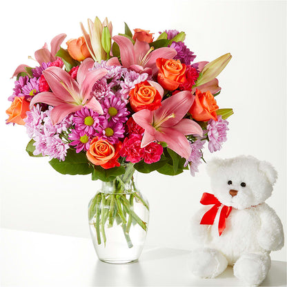 One and Only Bouquet and Bear Bundle –  Bloom Studio Llc, Indianapolis IN