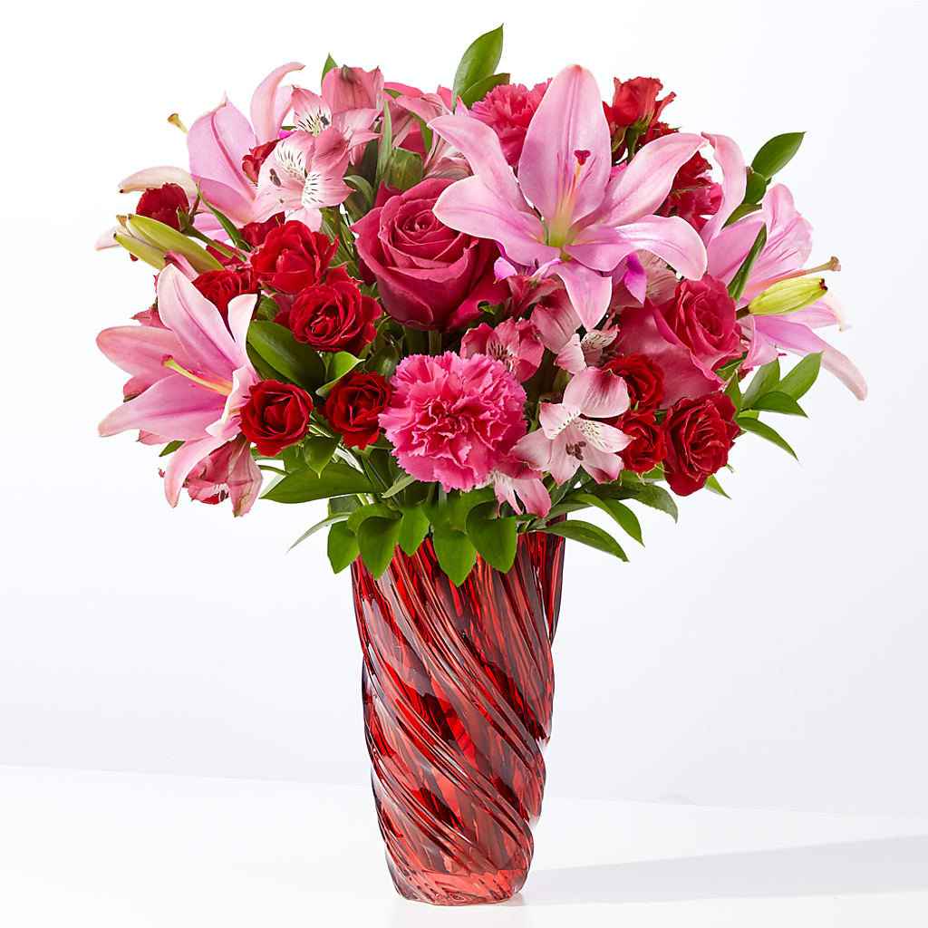Ramo Enamorado con Jarrón Luxe Swirl