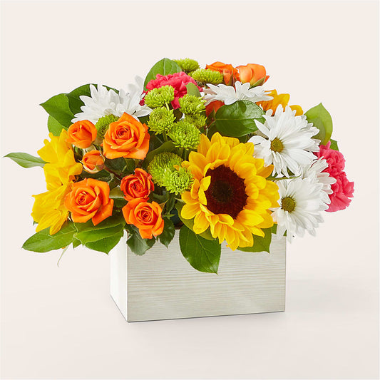 Ramo en Caja Flores Soleadas