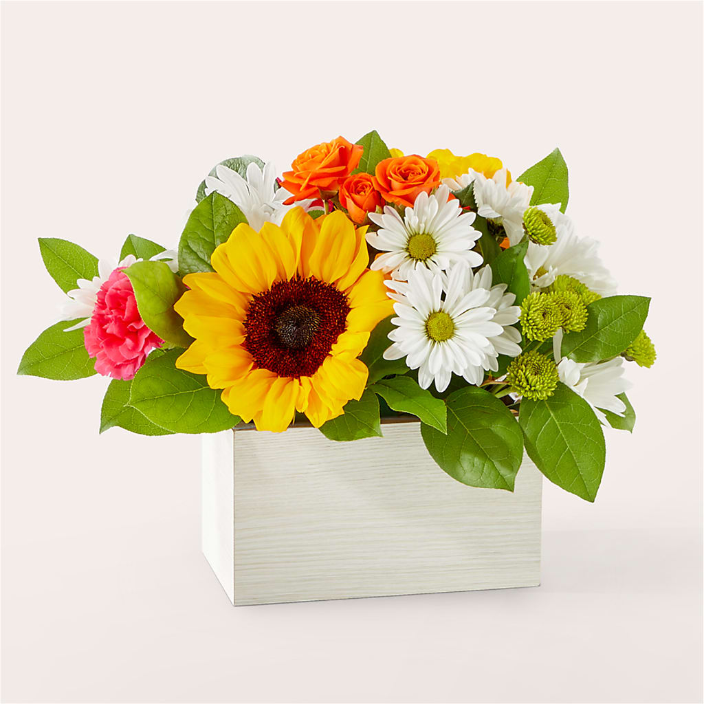 Boîte Bouquet Fleurs Ensoleillées