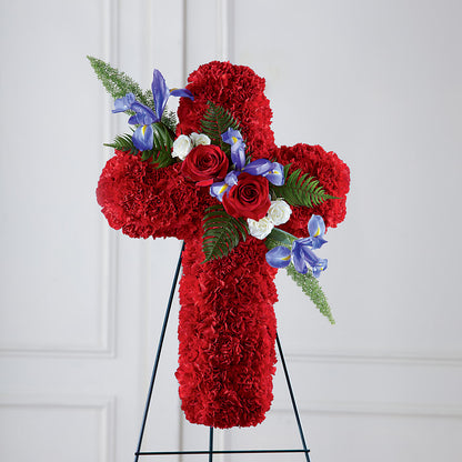 Faithful Hero Floral Cross –  Bloom Studio Llc, Indianapolis IN