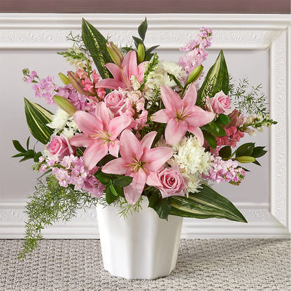 Panier de fleurs « Pure Sérénité »