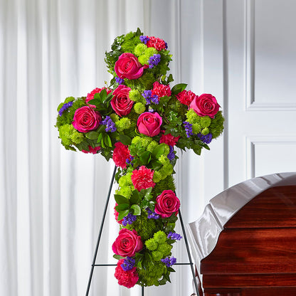 Tribute Rose Floral Cross –  Bloom Studio Llc, Indianapolis IN