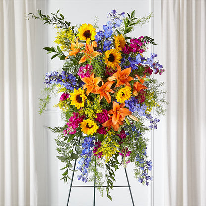 Sunlit Memories Standing Spray (Standard) –  Bloom Studio Llc, Indianapolis IN