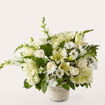 Cesta Floral Elegancia Marfil
