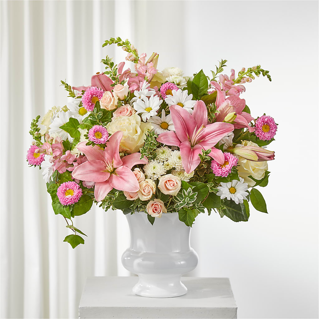 Arrangement de roses empathiques pour urne
