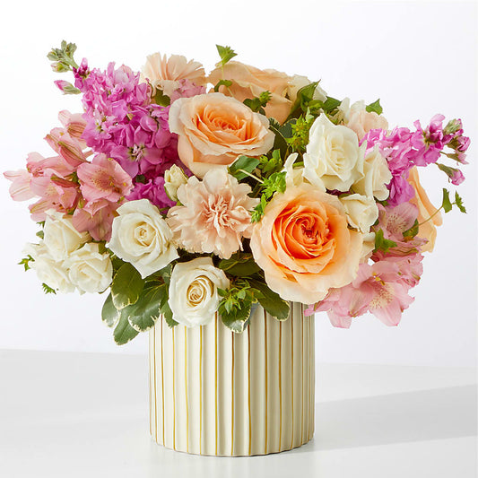 Paradise Bouquet with Ivory Vase –  Bloom Studio Llc, Indianapolis IN