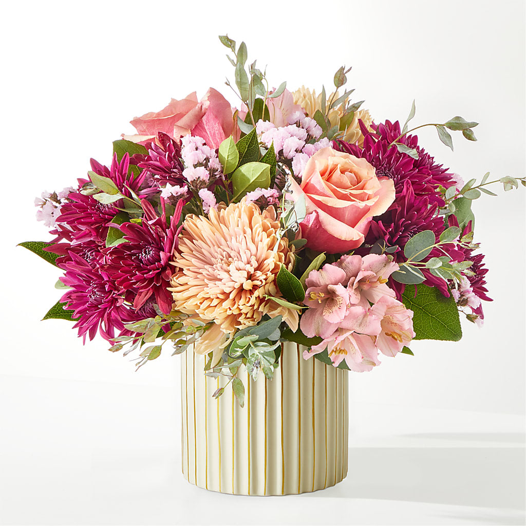 Berry Cobbler Bouquet with Ivory Vase –  Bloom Studio Llc, Indianapolis IN