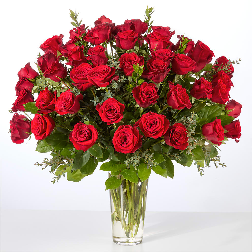 Forever Yours Fifty Stem Red Rose Bouquet –  Bloom Studio Llc, Indianapolis IN