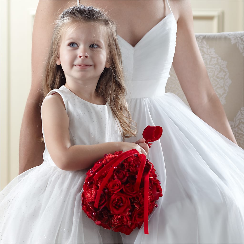 Arreglo de niña de las flores Corazón puro